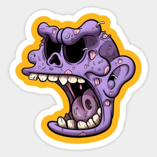 Zombie Head With Maggots Sticker